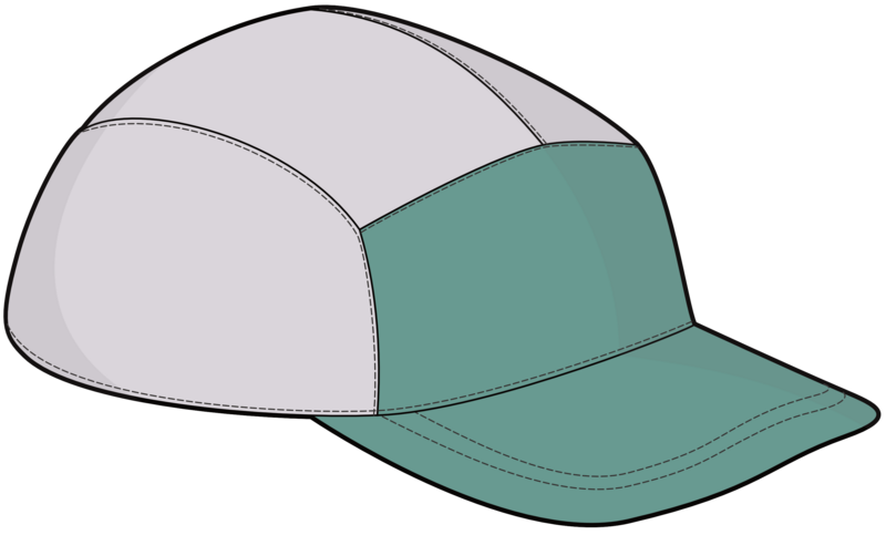 5-panel hat sketch